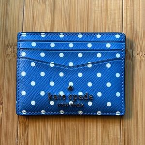 kate spade polka dot card holder